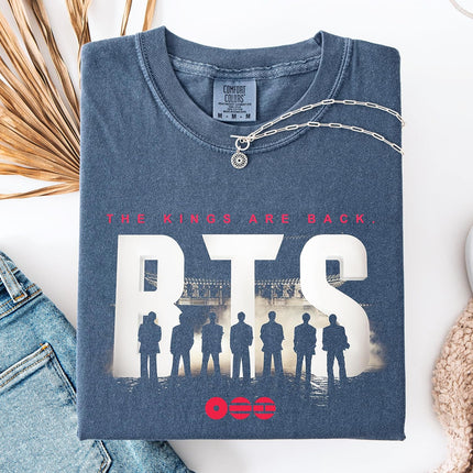 Arirang World Tour Shirt - South Korean Band Come Back Tshirt - K-Pop Seven Member Collage Front