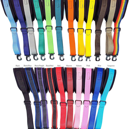 Pink Neoprene padded Saxophone strap in 22 colors, locking swivel snaphook for Alto Tenor or Soprano Sax Model SSXW by Legacystraps