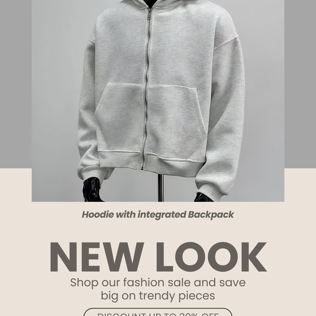 USA-CALI All-in-One Hoodie with Built-In Backpack