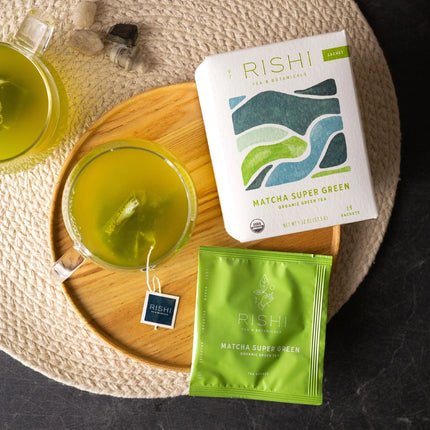Rishi Tea Organic Green Tea Matcha Super Green -- 15 Sachet