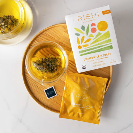 Rishi Tea Organic Botanical Blend Caffeine-Free Chamomile Medley -- 15 Sachets