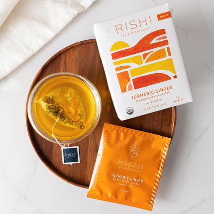 Rishi Tea Organic Herbal Tea Caffeine-Free Turmeric Ginger-- 15 Tea Bags