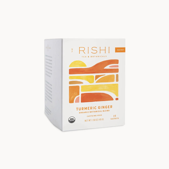 Rishi Tea Organic Herbal Tea Caffeine-Free Turmeric Ginger-- 15 Tea Bags
