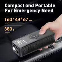 USA-CALI Smart Digital Tire Inflator connected to car tire in use