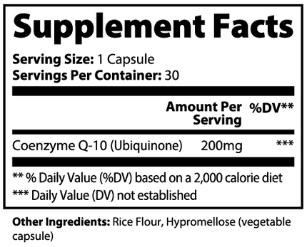 USA CALI CoQ10 Ubiquinone 200mg Capsules – Coenzyme Q-10 for Cellular Energy Production, Cardiovascular Support, Antioxidant Defense & Vitality – Vegetarian Friendly – Made in USA