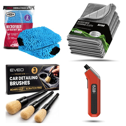 New Car Owner Care Kit — Wash, Dry, Detail and Tire Gauge