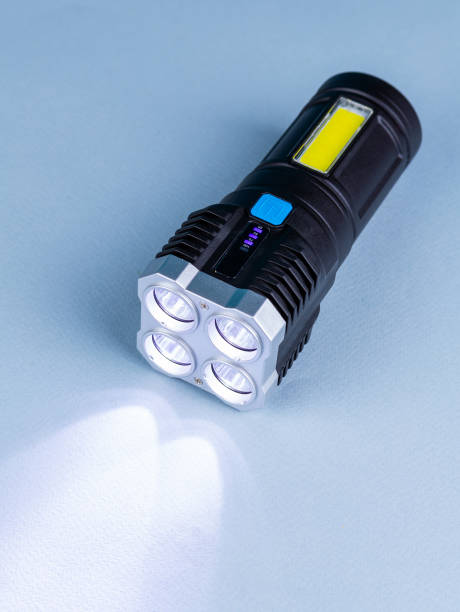 USA-CALI Ultra Bright LED Flashlight front view with high-power beam output