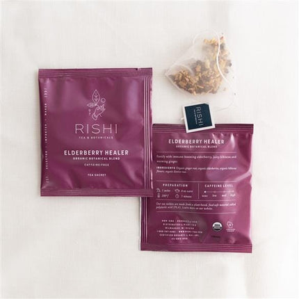 Rishi Tea Elderberry Healer Organic Botanical Blend Tea -- 15 Sachets