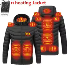 USA-CALI Premium Heated Jacket worn outdoors showcasing insulated design