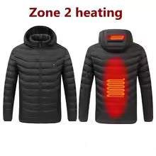 USA-CALI Premium Heated Jacket back view with full-length heated coverage