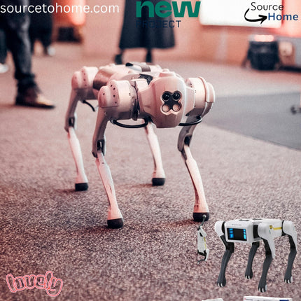 USA-CALI Interactive AI Robot Dog Toy - front view with LED eyes